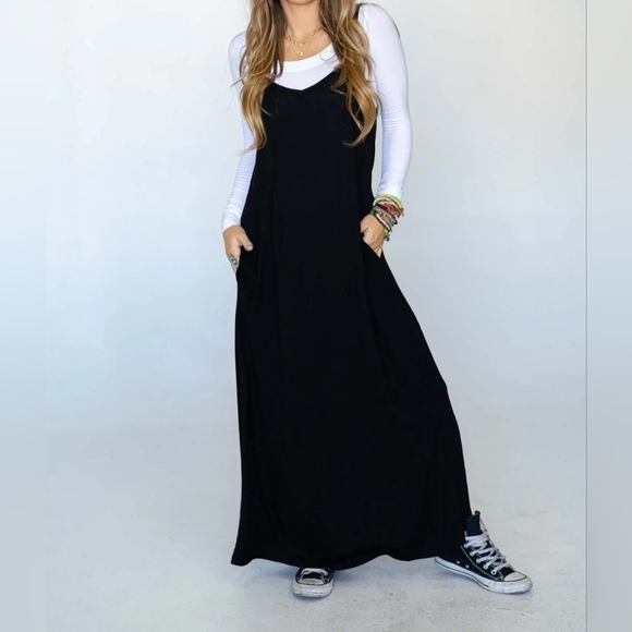 008 -NEW! Most Fabulous Boho V-Neck Cami Summer Maxi Dress w/adjustable straps - Picture 6 of 16